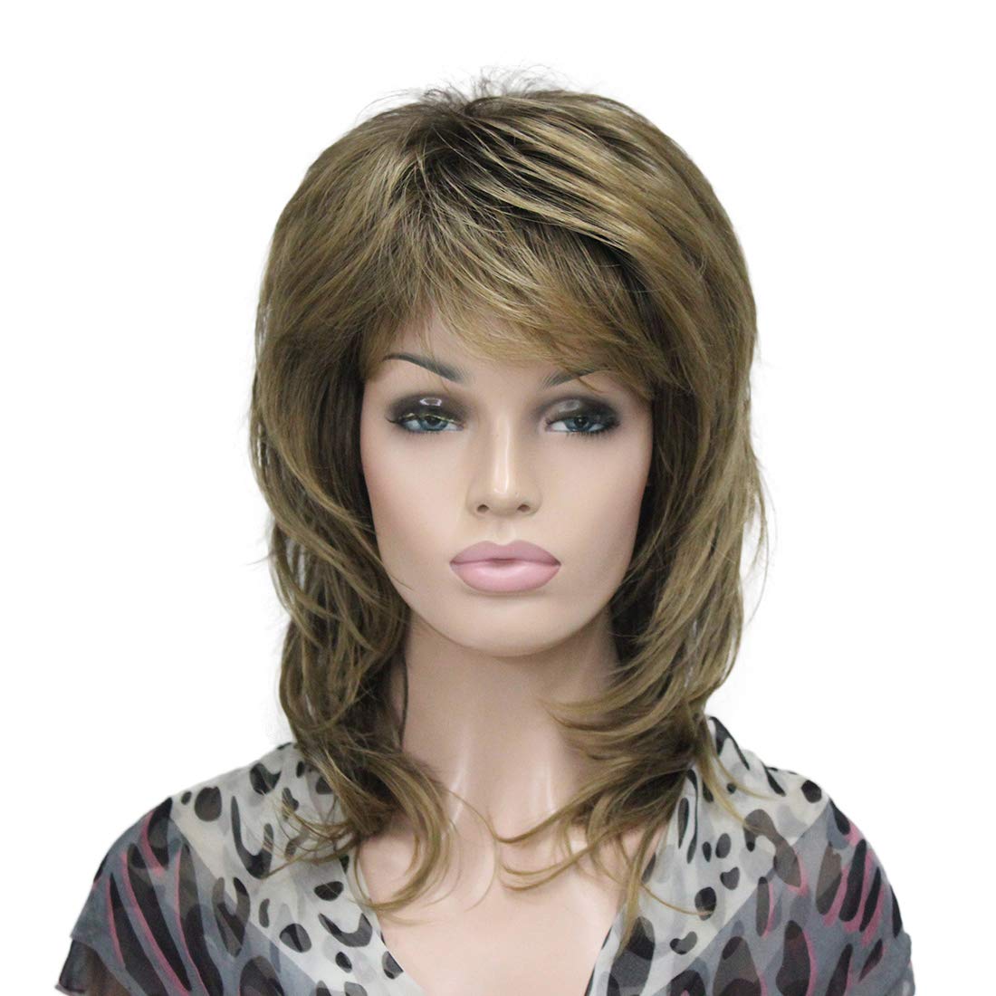 Lydell Long Soft Shaggy Layered Mix Brown Wig Classic Cap Full Synthetic Wigs (R6-15)