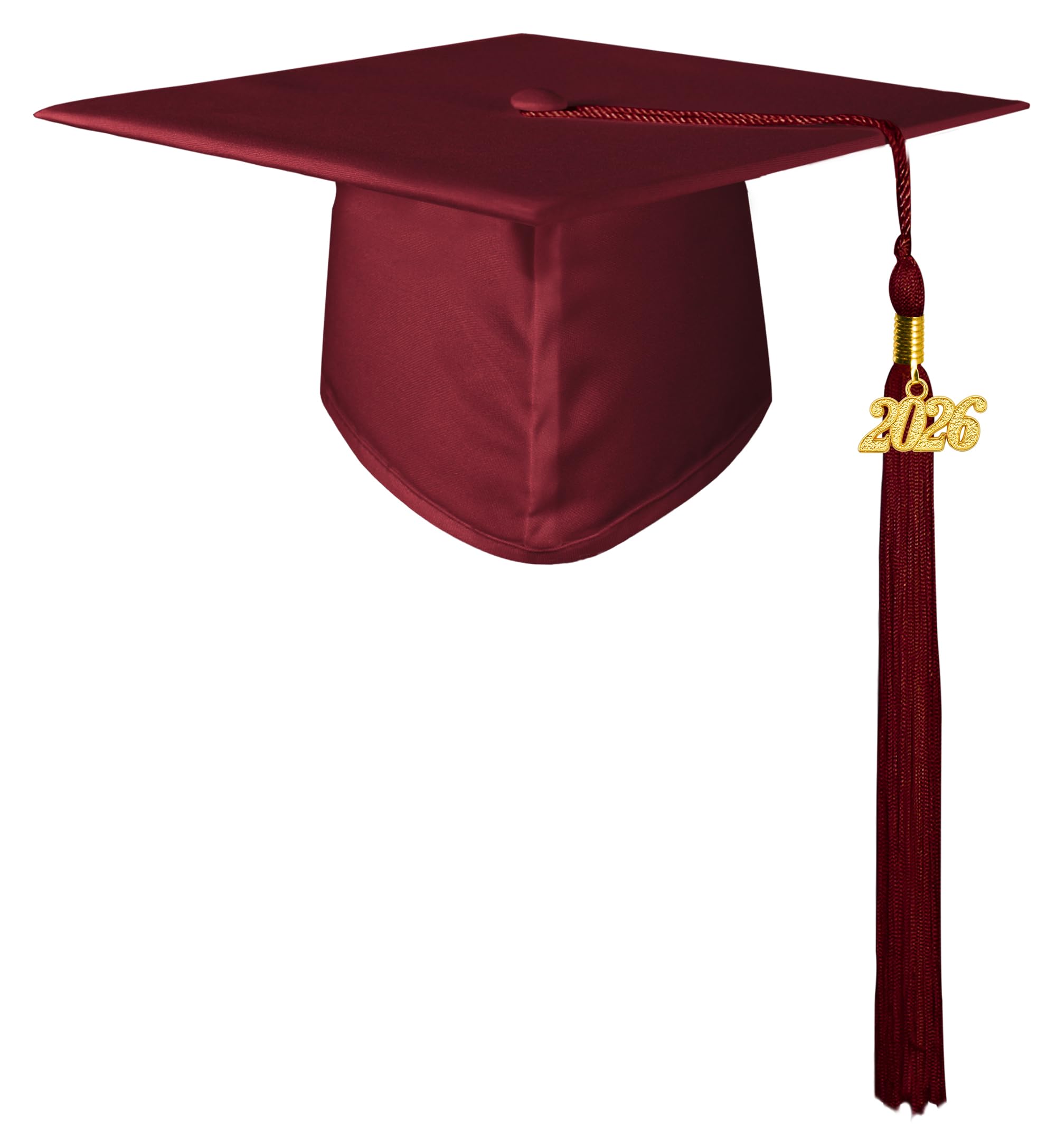 GraduationMall Graduation Hat for Adult 2026 Bachelor Cap Motorboard Hat for High School University Graduation Cap - Maroon