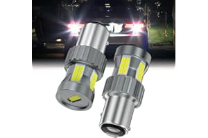 Teguangmei Upgrade 1157 LED Bulb White 23W Super Bright Built in Resistor Canbus Error Free Anti Hyper Flash BAY15D 2057 2357 7528 Backup Reverse Light Parking Light Daytime Running Light (2PCS)
