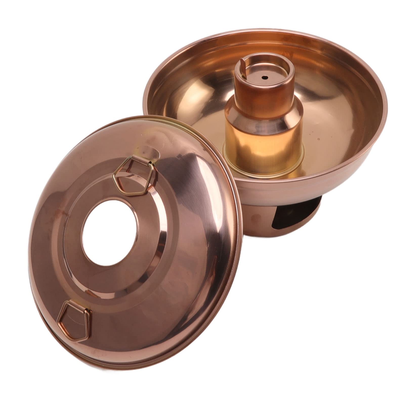 Mumusuki Chinese Charcoal Hotpot, Stainless Steel Chinese Meats Fondue Lamb Outdoor Cooker Milk Tea for Kitchen Picnic