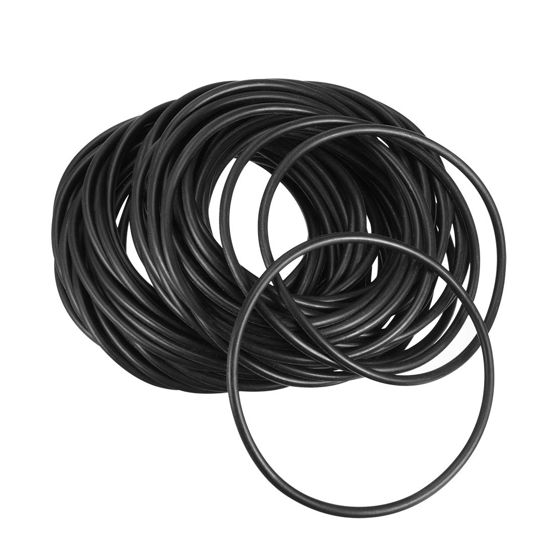 sourcing map Nitrile Rubber O-Rings 55mm OD 50.2mm ID 2.4mm Width, Metric Sealing Gasket, Pack of 50