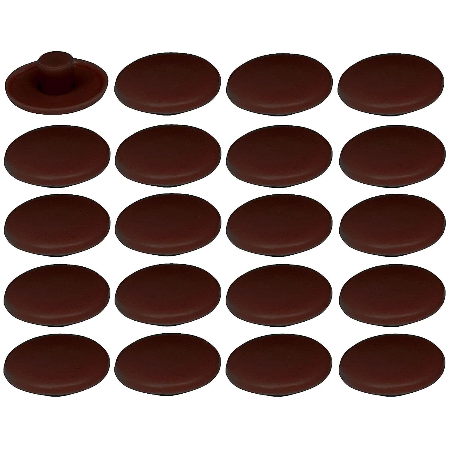 20 x 4 x 2.7 x 11.8mm Plastic Screw Cover Caps Mahogany