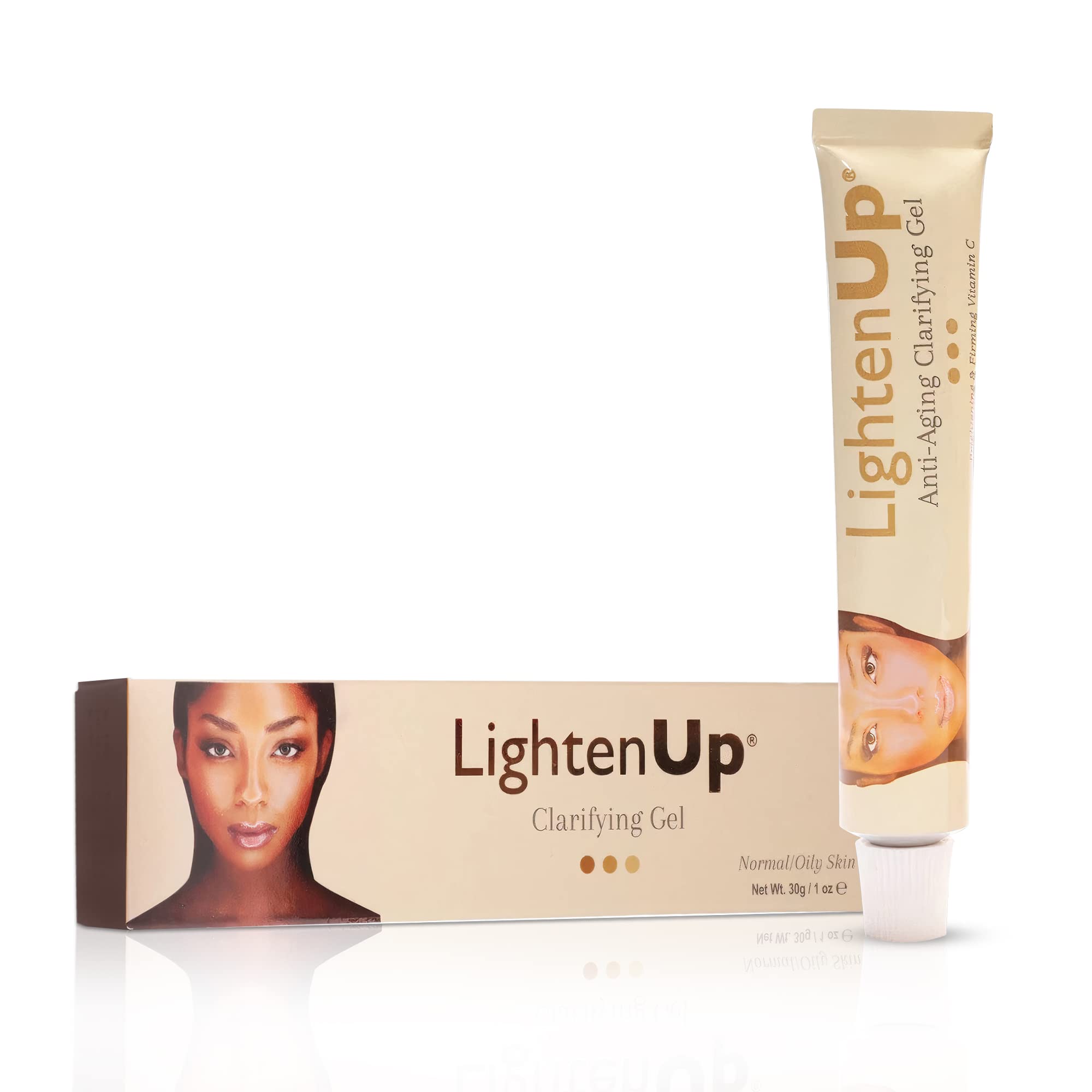Lighten-Up Anti-Aging Skin Brightening Gel - 1 Fl oz / 30ml, Anti-Aging Cream, with Alpha Arbutin, Argan Oil, Vitamin C