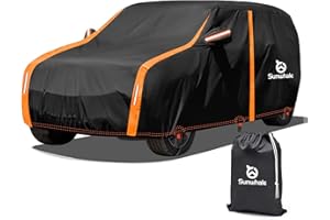 Sunwhale Car Cover Waterproof All Weather for SUV Automobiles UV Protection Snowproof Rain Sun Full Car Cover with Door Zipper Full Exterior Outdoor Car Cover Universal Fit SUV Up to 200’’