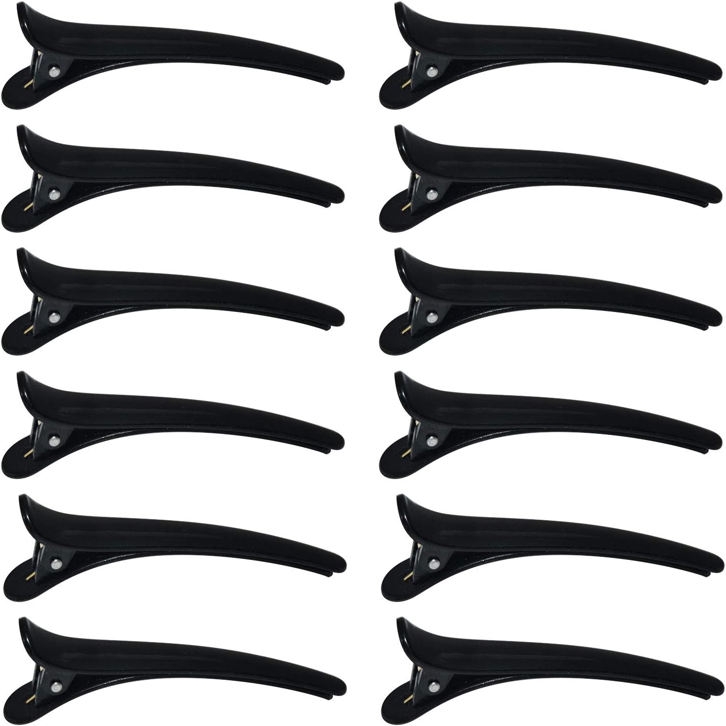 Xfantong Hair Sectioning Clips, 12pcs 8cm / 3.15inch Black Plastic