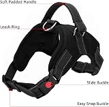 FYY Dog Harness No Pull Adjustable Reflective Breathable Mesh Vest L Black view 3