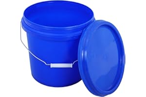 Angoily 10L Plastic Food Container Bucket Blue with Sealed Lid for Home Brewing and Kitchen Use