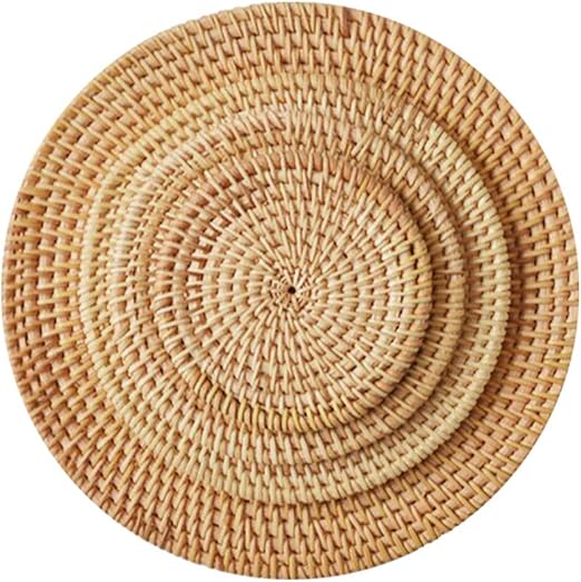 Compra KEISL Almohadillas De Ratán, Salvamanteles Redondos de Mimbre