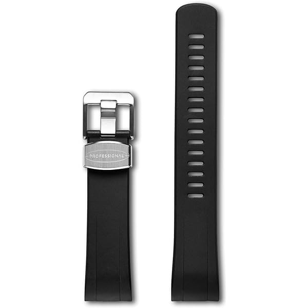 Crafter Blue CB02 20mm Watch Strap Curved End Rubber Band