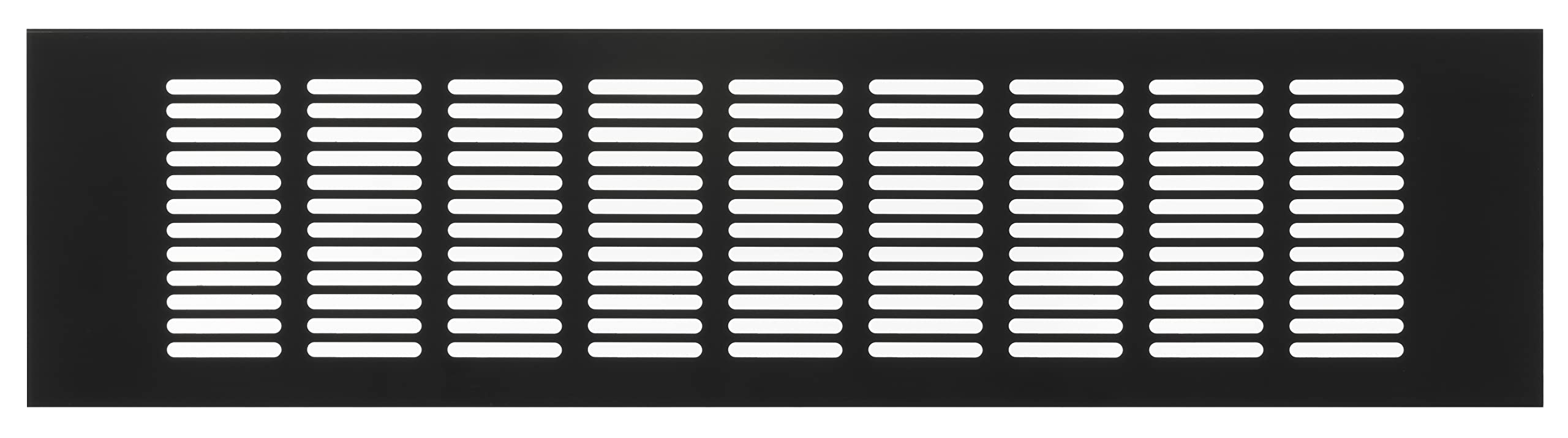 LIRAST 100x400mm Dark Bronze (Almost Black) Aluminium Radiator Grill - 4x16 inch Kitchen Plinth Vent - Cupboard Wardrobe Vents - Air Vent Covers internal - Ventilation Grilles
