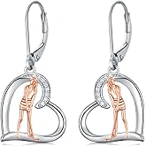 YYmqmq Golf/Tennis/Volleyball Earrings 925 Sterling Sliver Heart Dangle Earrings Sports Jewelry Birthday Gifts for Women Mom Girlfriend