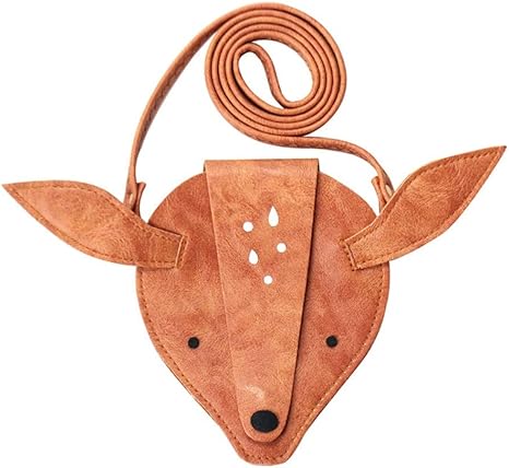 Amazon Co Jp 女の子 お財布 ショルダーバッグ 子供のための手作り のpuレザー鹿形状デザイン小銭入れミニショルダーバッグスモールクロスボディサッチェル収納シングルショルダーバッグハンドバッグメッセンジャーバッグギフト用 子供男の子女の子 小銭入れ ミニバッグ