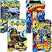 DC Comics Batman vs Superman Board Books for Toddlers - Set of 4 Books (2 Batman Books, 2 Superman Books) with Bonus Batman vs. Superman Stickers