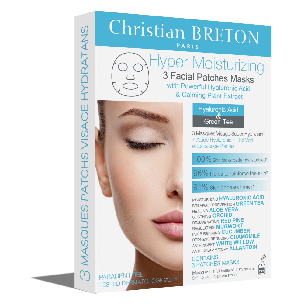 Age Priority by Christian BRETON Hyper Moisturising Facial Patches Masks x 3
