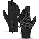 TEMEI Winter Thermal Gloves for Men Women - Sensitive Touch Screen Texting Fingers, Waterproof & Windproof Function Anti Slip Palm, Stylish & Warm for Cycling Hiking Driving Running Walking Daily Work