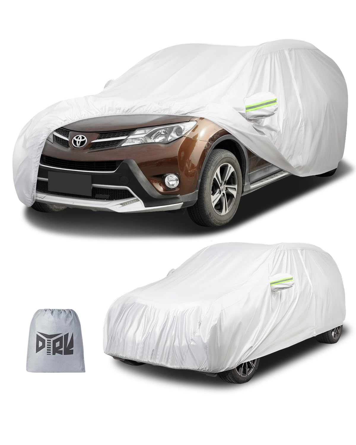 Photo 1 of DTRK 6-Layer 2025 Upgraded Waterproof SUV Car Cover - Outdoor Full Cover Rain Sun UV Protection with Zipper Cotton,Custom Fit All Weather Protection for Toyota RAV4 2006-2024