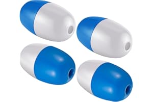 Lewtemi Buoys Floats Rope Floats Marine, 4.72'' x 2.75'', 3/5'' Hole Deep Water Fishing Marker Buoys Bulk for Boats Swimming Kayak Crabbing Trail Dock Pool