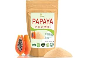 Indus Farms Superfoods All Natural Papaya Fruit Powder, Papain Food Tenderizer, Add to Marinades, Sauces, Smoothies, Baking Recipes, Salads, Yogurts, Energy Bars, Supplements, DIY Face Masks & Scrubs, GMO-Free, Vegan | 5 LB (Value Pack)