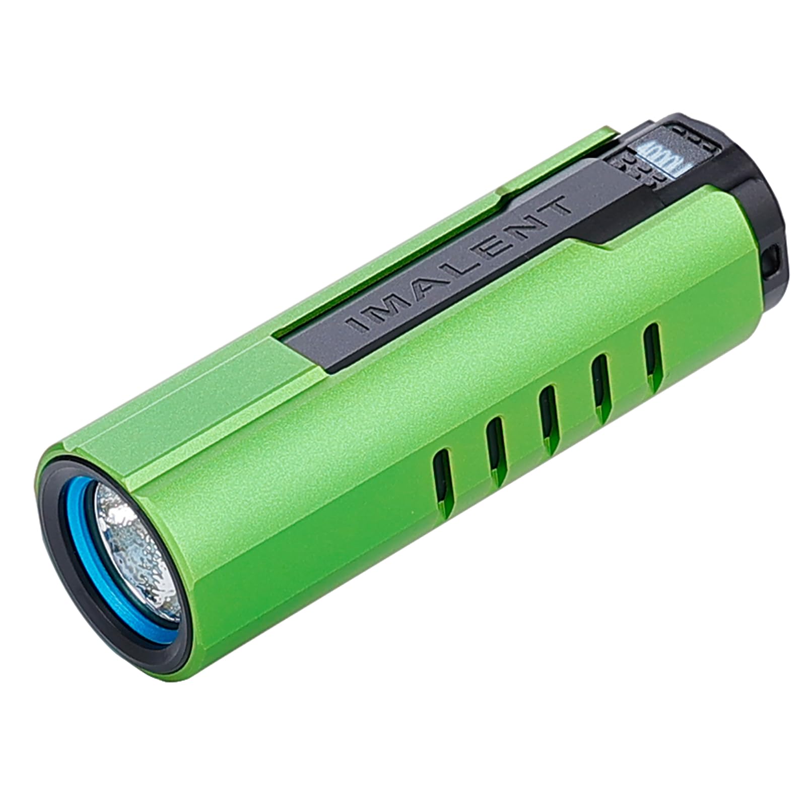 IMALENT LD70 High Performance Mini Torch 4000 lumens, Pocket LED Torch with OLED Display, Brightest Small EDC Flashlight with 6 Bightness Levels for Dog Walking and Fishing (Fluorescent Green)