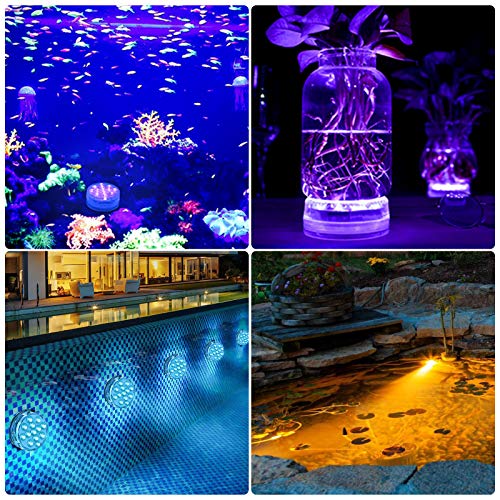 EEEKit Hot Tub Lights, 4pcs RGB Waterproof Led Lights for Shower with