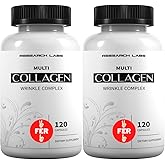 Research Labs 2 for 1 Promo 240 Collagen Pills - 6000 mg Per Day. Grass Fed Anti-Aging Support for Skin, Joints, Tendons, Bones, Hair and Nails. Paleo Friendly. Collagen Peptides Powder Supplement…