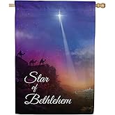 America Forever Star Of Bethlehem Christmas House Flag, 28 x 40 inch Double Sided, Three Wise Men Journey Jesus, Nativity Scene Holiday Banner, Religious Outdoor Seasonal Decoration