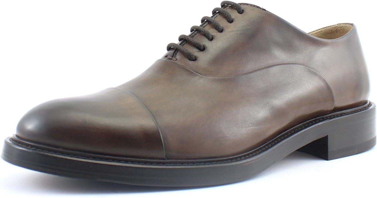 Giorgio Rea Men's Shoes Brogue Lace-up Elegant Brown