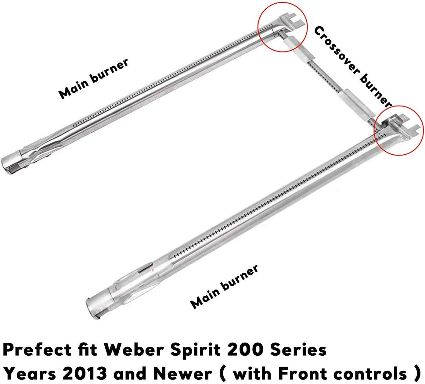GFTIME 69785 45.7CM Grill Burner Tube Spare Parts for Weber Spirit E-210, E-220, S-210, S-220 - Image 4