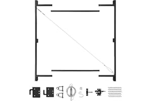 Adjust-A-Gate Steel Frame Gate Building Kit, Fits 36-60" Openings & Up to 7', Black - Heavy-Duty Outdoor Reinforcement & Accessories for Gates and Fences