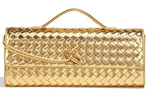 Upbull Trendy Woven Evening Clutch Purses Women Underarm Shoulder Handbag Cute Satchels Crossbody Purse PU Leather Wallet