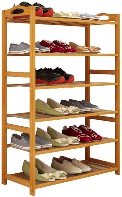 DXX-HR Bastidores del zapato de la nuez 6 Nivel zapatero zapato del