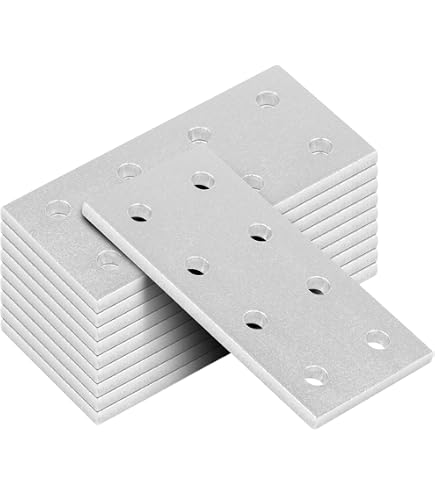 80/20 Equivalent Aluminum 4-Hole Joining Plate – 10 Series, P/N 4167, 2" Long