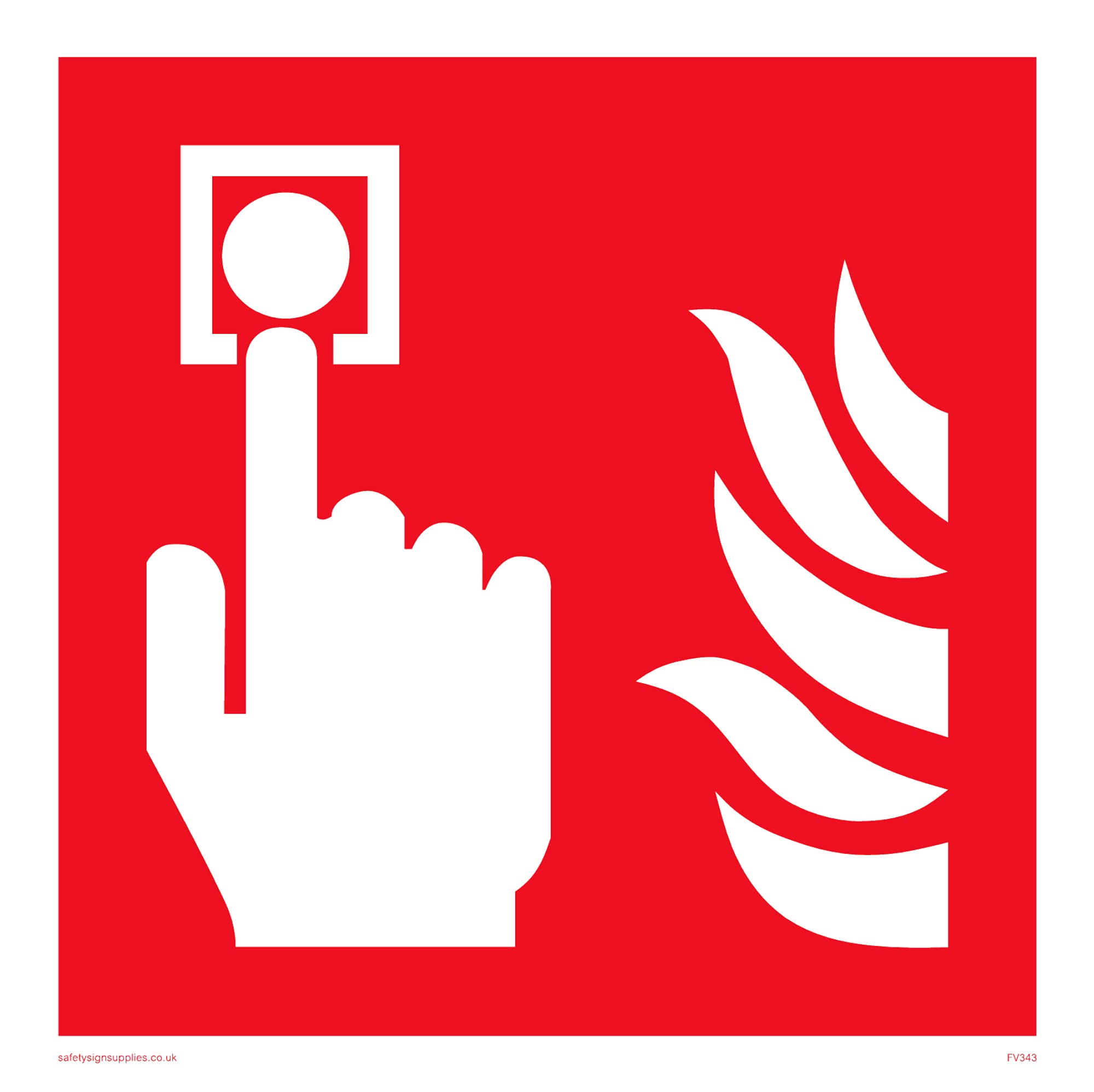 fire alarm call point symbol only Sign - 150x150mm - S15
