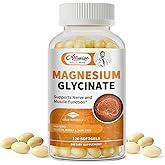 Magnesium Glycinate 400mg Softgels with Vitamin D3 & B6,Small Easy to Swallow Gel Caps,High Absorption, Gentle on Stomach,Supports Sleep, Muscle & Calm,Bone Health,120 Softgels