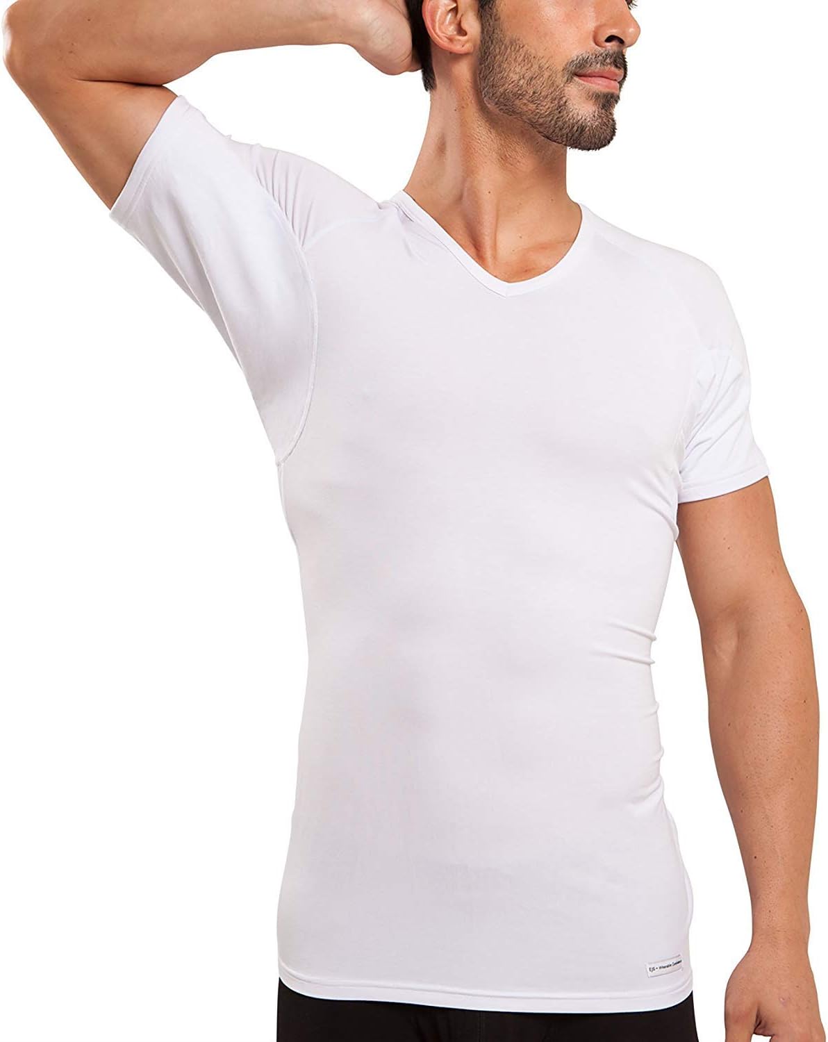 Mega Wear Men's Sweat Proof V-Neck Undershirt