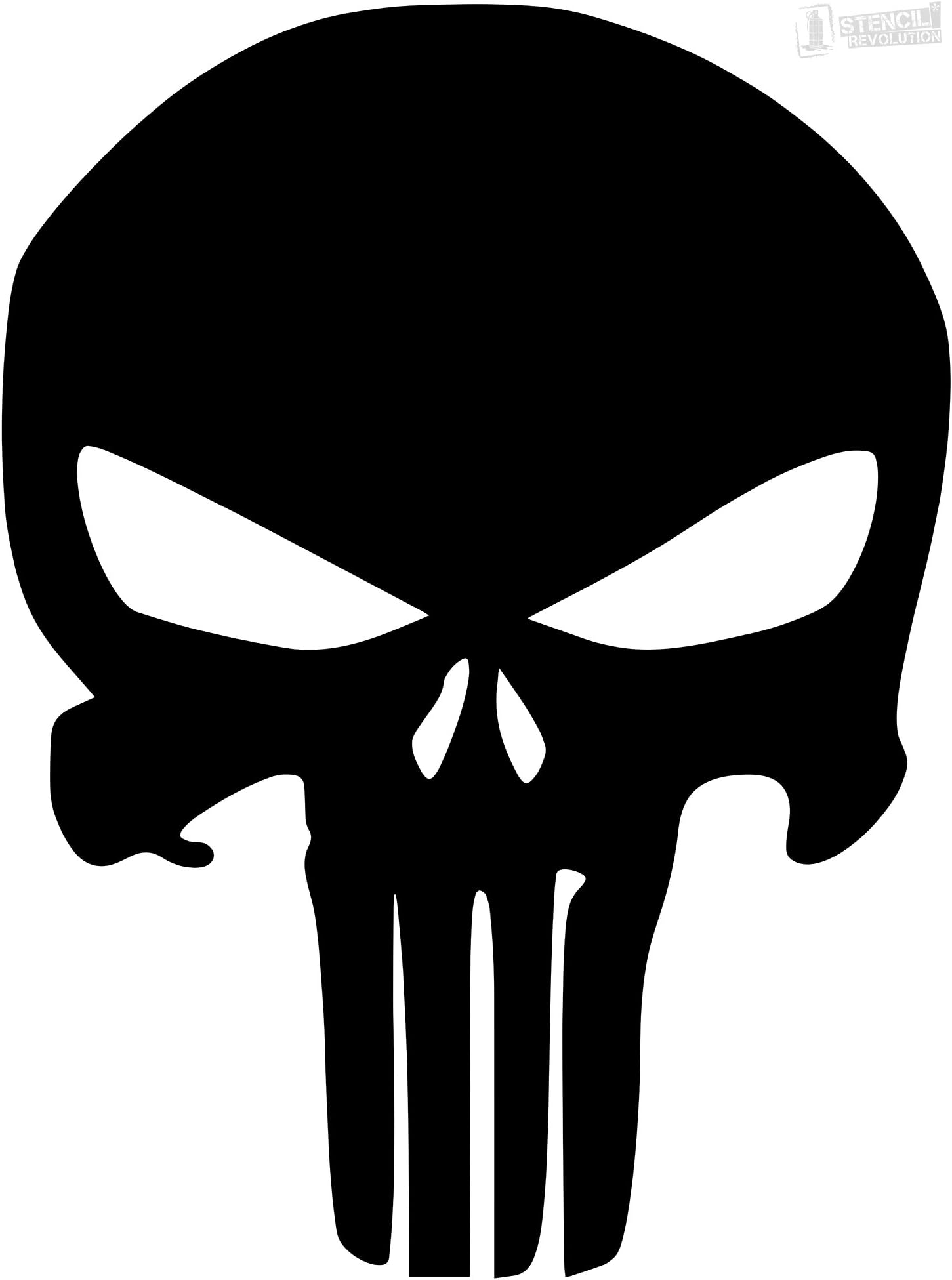 Woodburns Stencil Shop Pack of 3 Punisher Skull Stencils Made from 4 Ply Mat Board 16x20, 11x14 and 8x10