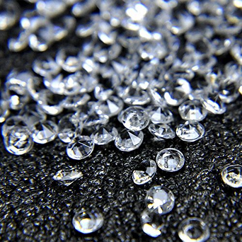 bouti1583 Pack of 5000Pcs Crystals Acrylic Diamonds Vase Filers Party Wedding Table Scattering Decoration Gems 0.2 inch