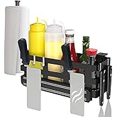 Griddle Caddy for Blackstone Griddles Prep Cart, Space Saving Grill Accessories Storage Caddy, BBQ Accessories Holder for Bla