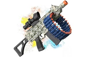 Electric Automatic Toy with Scope, JakMean Toy Blaster with 30 Dart Clips and 100 Foam Darts, Outdoor Shooting Games Toys for 6-12 Year Old Boys & Girls Adults, Gifts for Birthday Xmas, Green