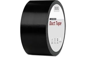 XUXU Duct Tape Heavy Duty Waterproof Black Duct Tape, 30 Yards x 2 Inch Strong Adhesive Duct Tape Bulk for Indoor Outdoor Repairs Tear by Hand