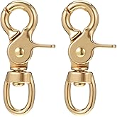balacoo Brass Lobster Clasp Keychain 2.55In Solid Brass Swivel Trigger Snap Hooks for Bag Straps Leathercraft Secure Connect Accessories