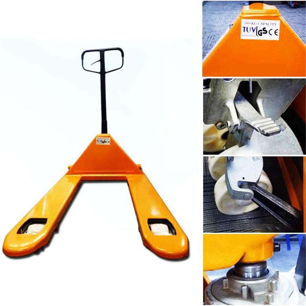 CRZJ Heavy Duty Pallet Jack, 2000kg Hand Pump Push Pallet Truck Jack Trolley Fully Assembled