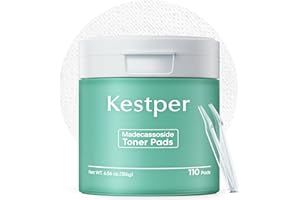 Kestper Madecassoside Toner Pads | 110 Pad Calming Face Pads with Centella Asiatica to Soothe,Balance Skin Tone,Fades Blemishes & Spots | Daily Face Skincare