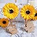 Supla 30 Pcs Fake Sunflower Artificial Small Sunflower Heads in Yellow - 3.5
