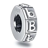 Letter B Spacer Charms, Initial B Alphabet Rubber