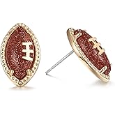 GREICHFAN Football Stud Earrings for Women Rugby Earrings Sports Game Team Earrings Sports Fan Jewelry