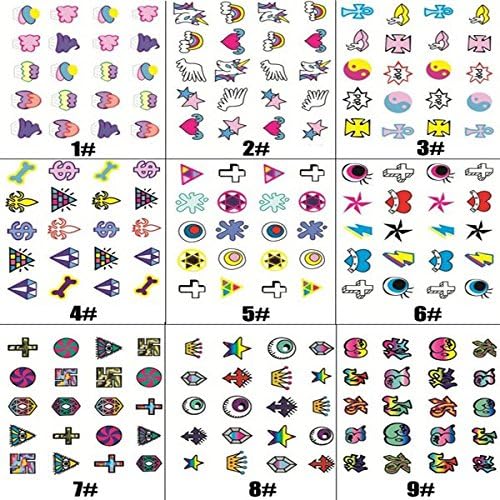 1pcs Waterproof Unicorn Decal Eyes Rainbow Pattern Nail Art Sticker (07) by Artiz