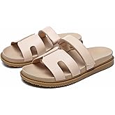 JSWEI Women's Slide Sandals Women's Slippers Shoes Non-Slip Comfortable and Adjustable Summer with Arch Support Indoor/Outdoor Flat Slippers Beach Sandalias Para Mujer