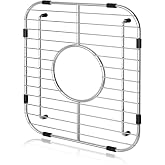 Orgneas Sink Protectors for Single Bowl Kitchen Sink Centered Drain | 304 Premium Stainless Steel Sink Bottom Grid Insert Sink Grate Drying Rack 12.5"x10.5", 1 Pcs