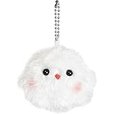 Fuerxy White Ghost Bag Charm, Cute Ghost Plush Keychain for Handbags Backpacks Purse Keychain Accessories